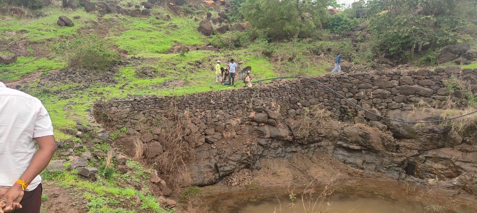 Pipeline and storage tank bringing water to wadas on Pune's outskirts
