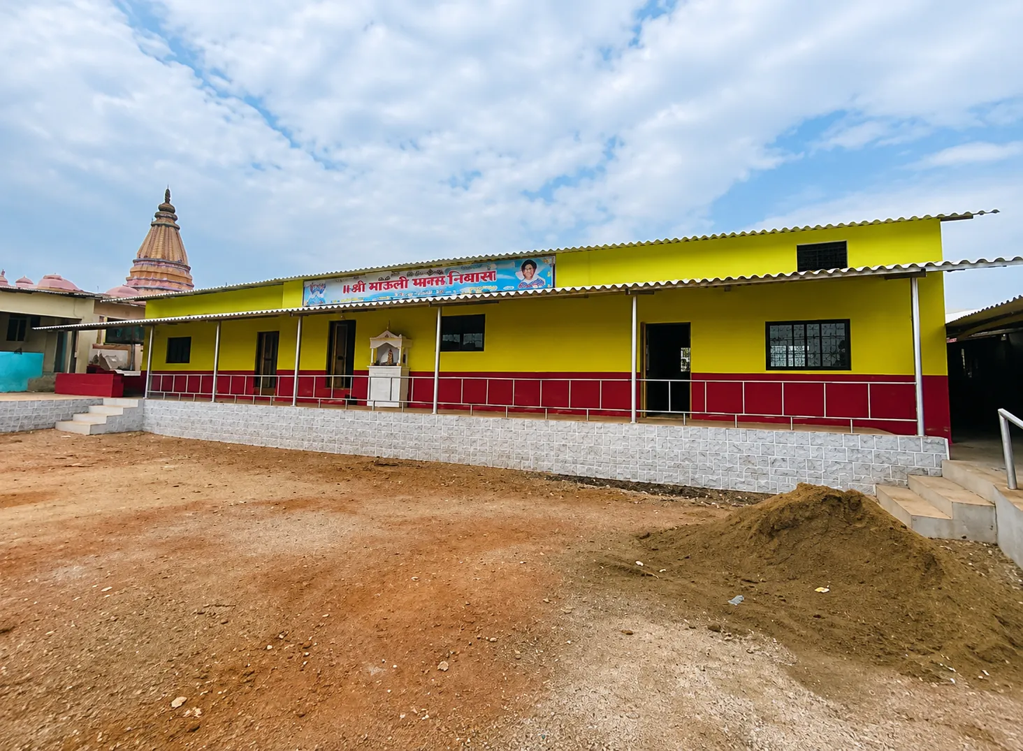 Reconstructed school building in Raigad after Cyclone Nisarga